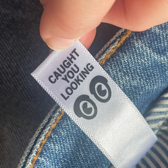 Ice cream Bill Breaker medium wash blue button fly patches distress jeans - Picture 7 of 15